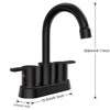 4 in. Double Handle Centerset Double Handle Bathroom Faucet with Drain Kit Included