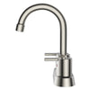 4 in. Double Handle Centerset Double Handle Bathroom Faucet with Drain Kit Included