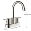 4 in. Double Handle Centerset Double Handle Bathroom Faucet with Drain Kit Included