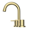 Widespread Bathroom Faucet with Drain Kit Included in Brushed Gold