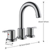 Widespread Bathroom Faucet with Drain Kit Included