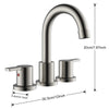 Widespread Bathroom Faucet with Drain Kit Included