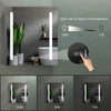 Erie Rectangular Silver Aluminum Recessed or Surface Mount LED Mirror Medicine Cabinet