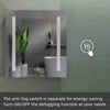 Erie Rectangular Silver Aluminum Recessed or Surface Mount LED Mirror Medicine Cabinet