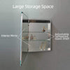 Erie Rectangular Silver Aluminum Recessed or Surface Mount LED Mirror Medicine Cabinet