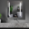Erie Rectangular Silver Aluminum Recessed or Surface Mount LED Mirror Medicine Cabinet