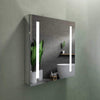 Erie Rectangular Silver Aluminum Recessed or Surface Mount LED Mirror Medicine Cabinet