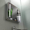 Erie Rectangular Silver Aluminum Recessed or Surface Mount LED Mirror Medicine Cabinet