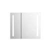 Erie Rectangular Silver Aluminum Recessed or Surface Mount LED Mirror Medicine Cabinet