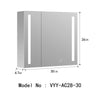 Erie Rectangular Silver Aluminum Recessed or Surface Mount LED Mirror Medicine Cabinet