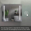 Erie Rectangular Silver Aluminum Recessed or Surface Mount LED Mirror Medicine Cabinet