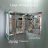 Erie Rectangular Silver Aluminum Recessed or Surface Mount LED Mirror Medicine Cabinet