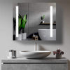 Erie Rectangular Silver Aluminum Recessed or Surface Mount LED Mirror Medicine Cabinet