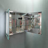 Erie Rectangular Silver Aluminum Recessed or Surface Mount LED Mirror Medicine Cabinet