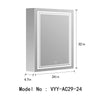 Ontario 24 in. W x 32 in. H Rectangular Silver Aluminum Recessed or Surface Mount LED Mirror Medicine Cabinet
