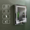 Ontario 24 in. W x 32 in. H Rectangular Silver Aluminum Recessed or Surface Mount LED Mirror Medicine Cabinet