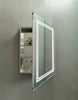 Ontario 24 in. W x 32 in. H Rectangular Silver Aluminum Recessed or Surface Mount LED Mirror Medicine Cabinet