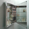 Ontario 24 in. W x 32 in. H Rectangular Silver Aluminum Recessed or Surface Mount LED Mirror Medicine Cabinet
