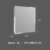 Michigan Rectangular Frameless Anti-Fog Wall Bathroom LED Vanity Mirror in Silver