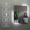 Michigan Rectangular Frameless Anti-Fog Wall Bathroom LED Vanity Mirror in Silver
