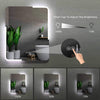 Michigan Rectangular Frameless Anti-Fog Wall Bathroom LED Vanity Mirror in Silver