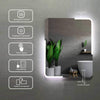 Michigan Rectangular Frameless Anti-Fog Wall Bathroom LED Vanity Mirror in Silver