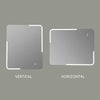Michigan Rectangular Frameless Anti-Fog Wall Bathroom LED Vanity Mirror in Silver