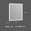 Huron Rectangular Frameless Anti-Fog Wall Bathroom LED Vanity Mirror in Silver
