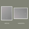 Huron Rectangular Frameless Anti-Fog Wall Bathroom LED Vanity Mirror in Silver