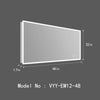 Huron Rectangular Frameless Anti-Fog Wall Bathroom LED Vanity Mirror in Silver