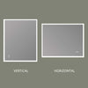 Huron Rectangular Frameless Anti-Fog Wall Bathroom LED Vanity Mirror in Silver
