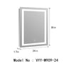 Superior Rectangular Frameless Anti-Fog Wall Bathroom LED Vanity Mirror in Silver