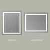 Superior Rectangular Frameless Anti-Fog Wall Bathroom LED Vanity Mirror in Silver