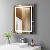 Superior Rectangular Frameless Anti-Fog Wall Bathroom LED Vanity Mirror in Silver