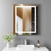 Superior Rectangular Frameless Anti-Fog Wall Bathroom LED Vanity Mirror in Silver