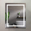 Superior Rectangular Frameless Anti-Fog Wall Bathroom LED Vanity Mirror in Silver