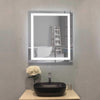 Superior Rectangular Frameless Anti-Fog Wall Bathroom LED Vanity Mirror in Silver