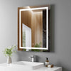 Superior Rectangular Frameless Anti-Fog Wall Bathroom LED Vanity Mirror in Silver