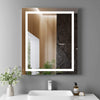 Superior Rectangular Frameless Anti-Fog Wall Bathroom LED Vanity Mirror in Silver