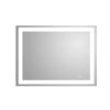 Superior Rectangular Frameless Anti-Fog Wall Bathroom LED Vanity Mirror in Silver