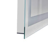 Superior Rectangular Frameless Anti-Fog Wall Bathroom LED Vanity Mirror in Silver