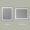 Superior Rectangular Frameless Anti-Fog Wall Bathroom LED Vanity Mirror in Silver