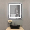 Superior Rectangular Frameless Anti-Fog Wall Bathroom LED Vanity Mirror in Silver
