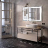 Superior Rectangular Frameless Anti-Fog Wall Bathroom LED Vanity Mirror in Silver