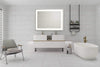 Superior Rectangular Frameless Anti-Fog Wall Bathroom LED Vanity Mirror in Silver