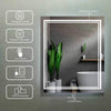 Victoria Rectangular Frameless Anti-Fog Wall Bathroom LED Vanity Mirror in Silver
