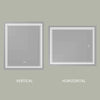Victoria Rectangular Frameless Anti-Fog Wall Bathroom LED Vanity Mirror in Silver