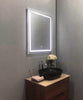 Victoria Rectangular Frameless Anti-Fog Wall Bathroom LED Vanity Mirror in Silver