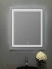 Victoria Rectangular Frameless Anti-Fog Wall Bathroom LED Vanity Mirror in Silver