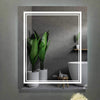 Victoria Rectangular Frameless Anti-Fog Wall Bathroom LED Vanity Mirror in Silver